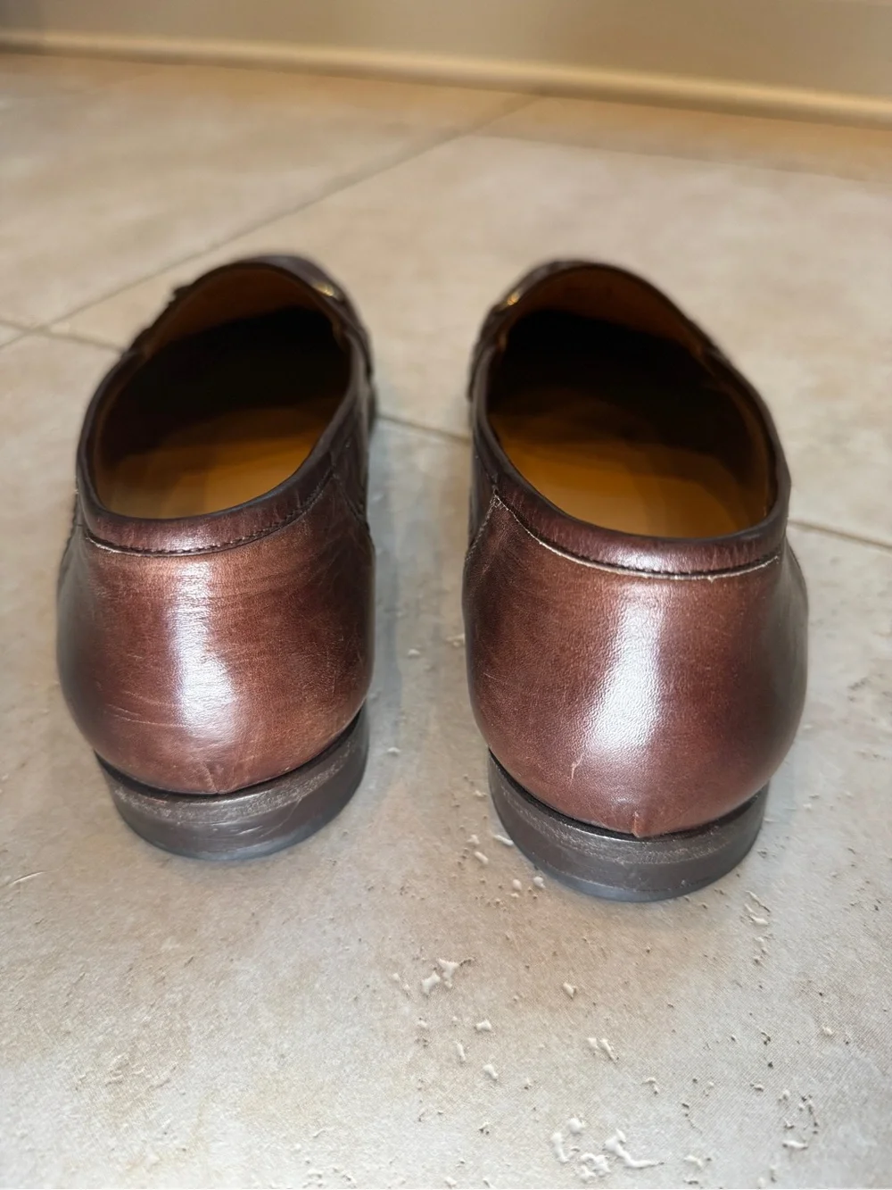 Johnston & Murphy Crocodile-Texture Tassel Leather Loafers